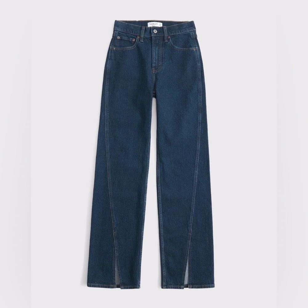 Abercrombie and fitch curve love vent hem 90s relaxed jeans 29 - Picture 2 of 14